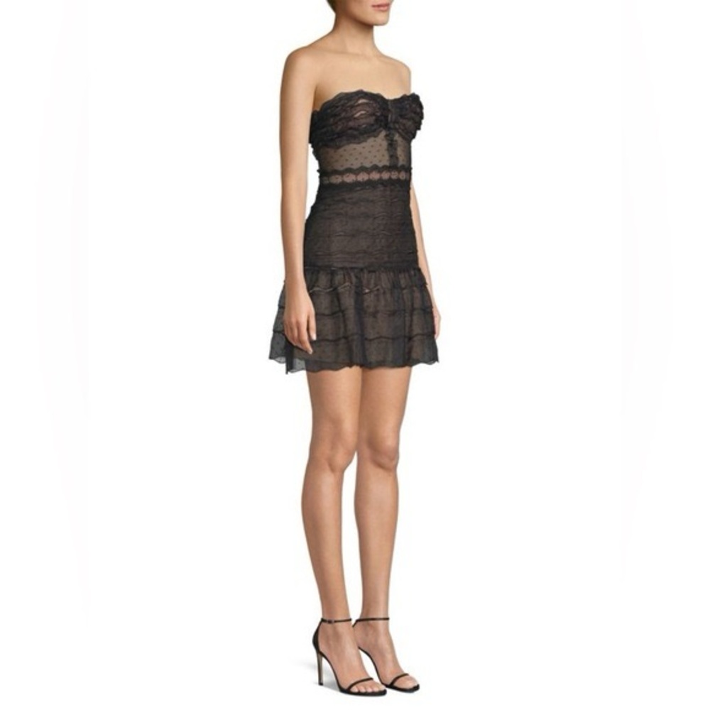Alexis Black Strapless Lace Dress romantic goth